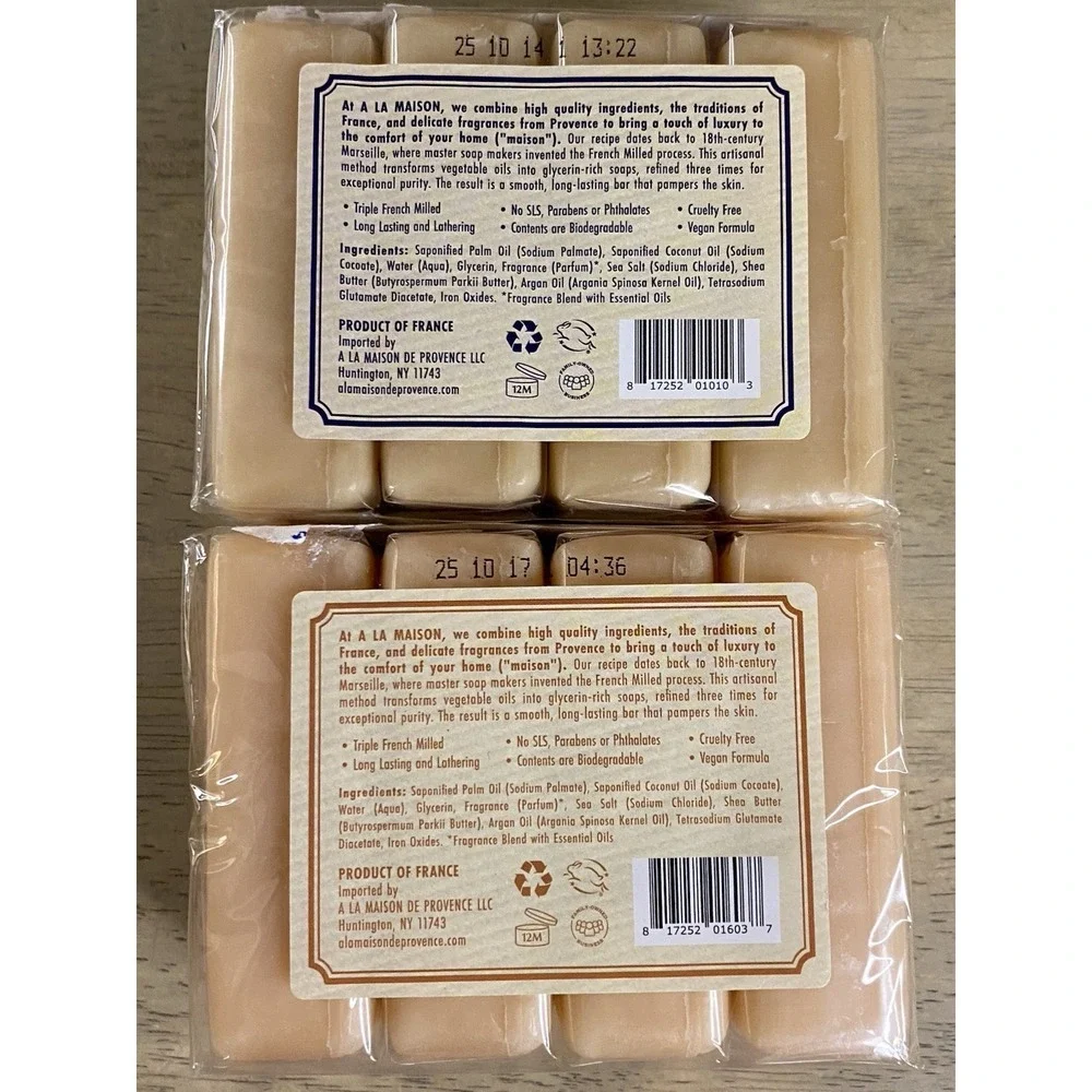 A La Maison ORANGE BERGAMOT & Lavender Bar Soap -3.5 oz each - 8 BARS TOTAL